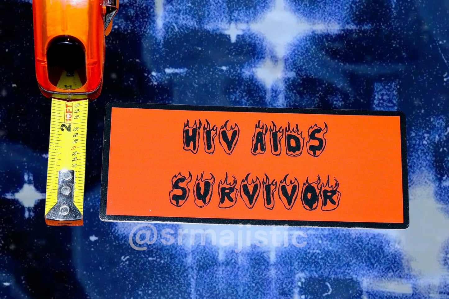 Flame Style Survivor Awareness Bumper Stickers