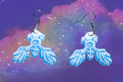 Trans Angel Symbol Earrings (collaboration with @cursedluver!)
