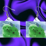 Alien Gleep Glorp Jotchua Hugging Dog Funny Handmade Earrings!