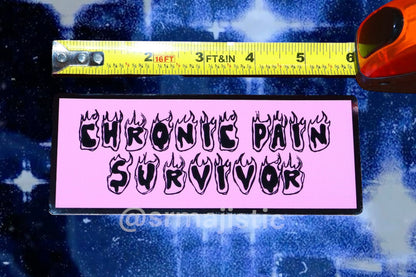 Flame Style Survivor Awareness Bumper Stickers
