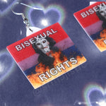 Jigsaw / Billy the Puppet Saw Character Collection of Flaming Pride Flags Handmade Earrings!