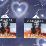 Jigsaw / Billy the Puppet Saw Character Collection of Flaming Pride Flags Handmade Earrings!