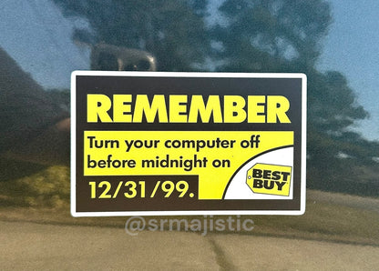 Best Buy Remember Y2K Car Magnet
