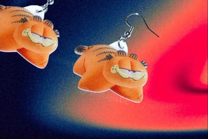 Garfield Pillowpet Cute Character 2D Handmade Earrings!