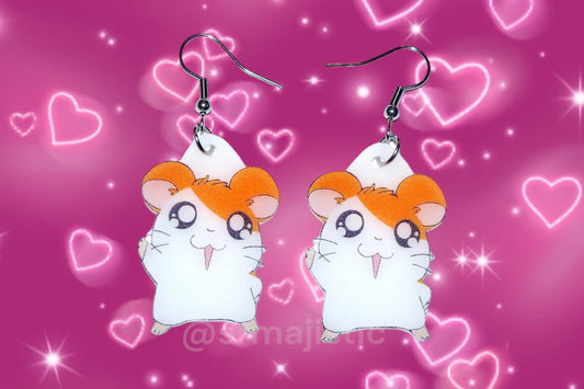 Hamtaro Cute Hamster Character Handmade Earrings!