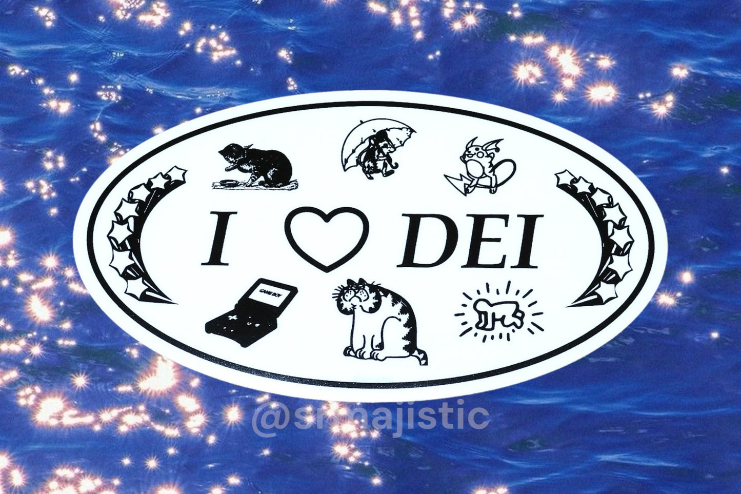 I Love DEI Fun Meme Stylized Bumper Stickers