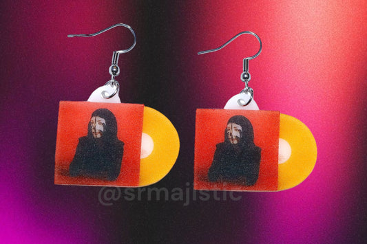 (READY TO SHIP) Allie X Girl With No Face Vinyl Album Handmade Earrings!
