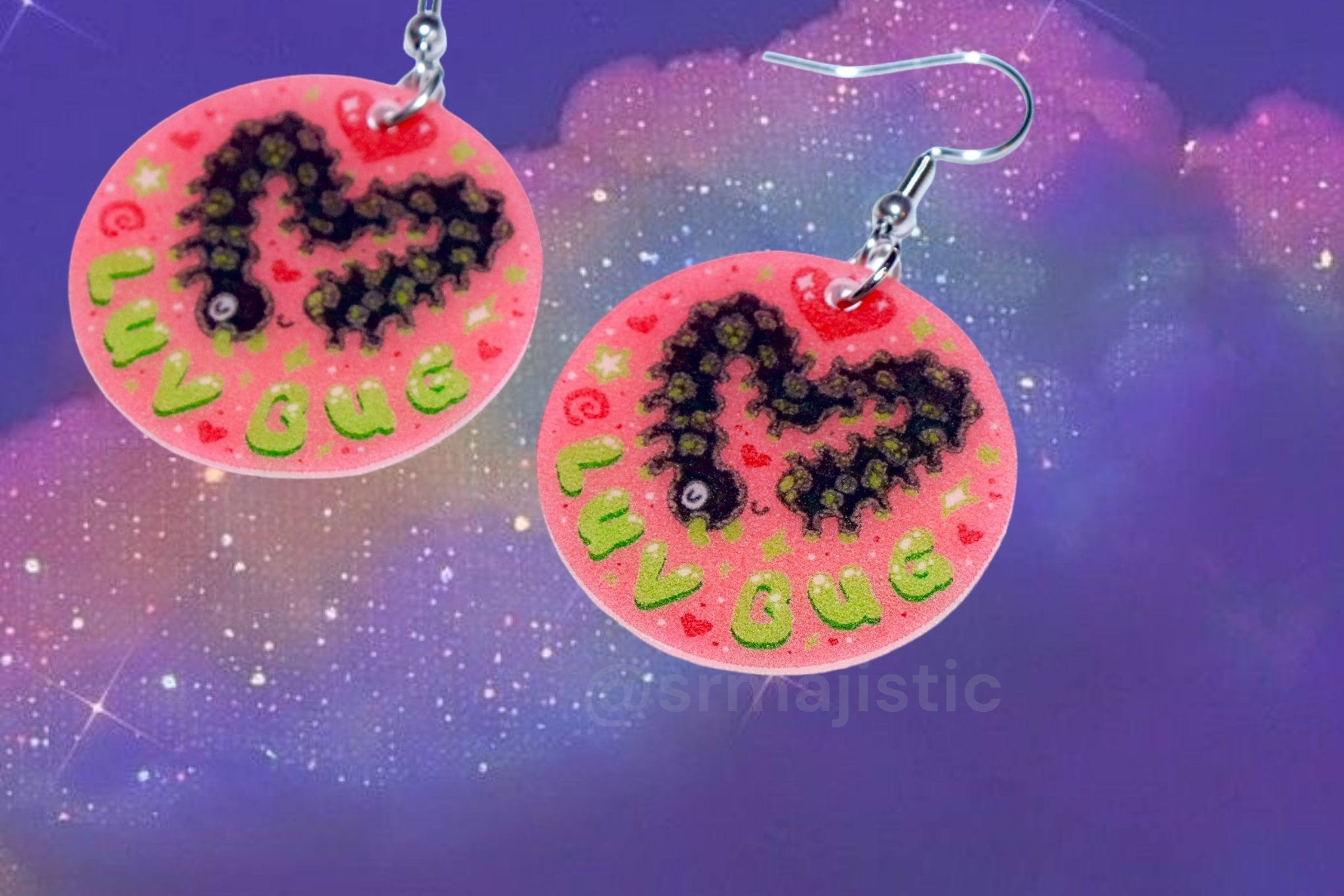 Luv Bug Cute Caterpillar Earrings (collaboration with @cursedluver!)