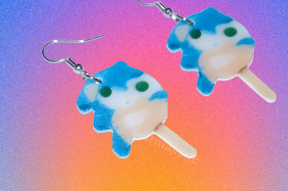 (READY TO SHIP) Melted Character Pospicles Funny Nostalgic Handmade Earrings!