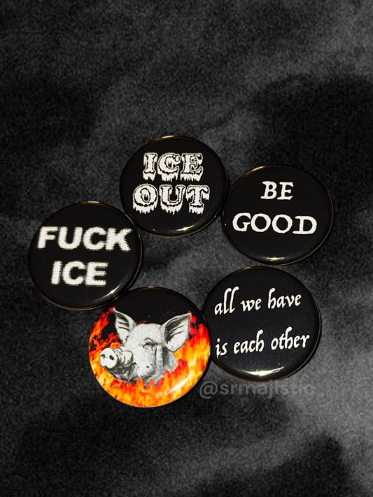 Anti-Ice protest buttons