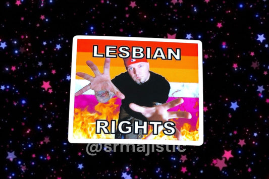 Fred Durst Limp Bizkit Flaming Pride Flag Bumper Stickers