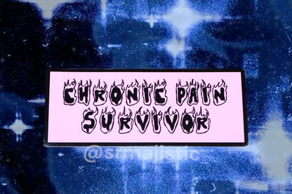 Flame Style Survivor Awareness Bumper Stickers