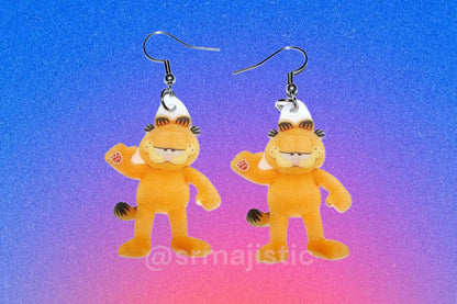 Build a Bear Garfield Cute Handmade Earrings!