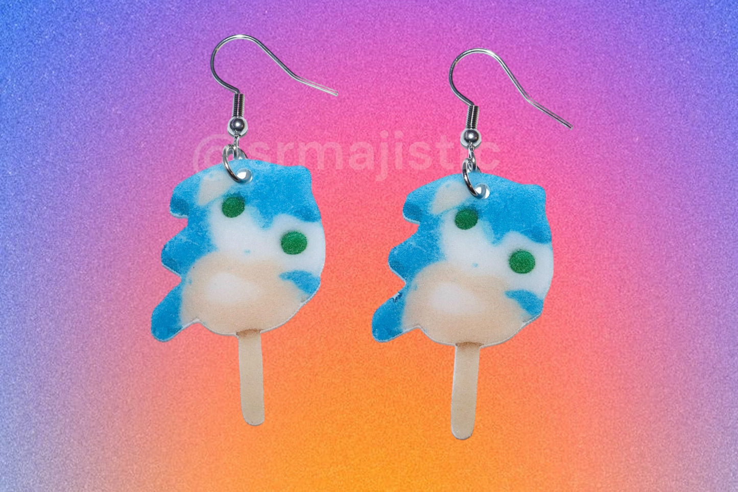 (READY TO SHIP) Melted Character Pospicles Funny Nostalgic Handmade Earrings!