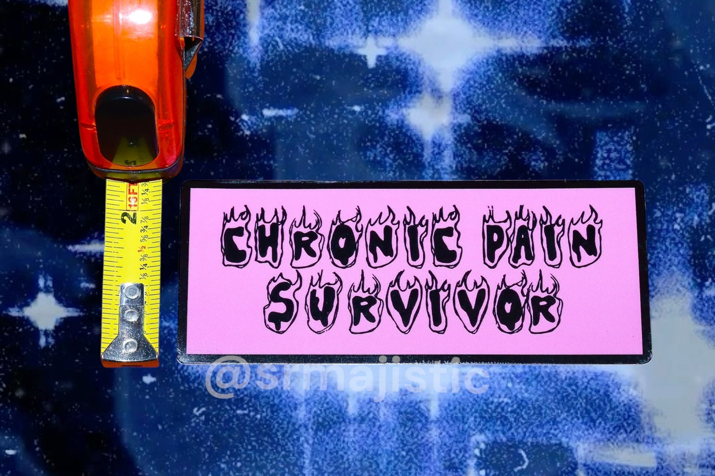 Flame Style Survivor Awareness Bumper Stickers