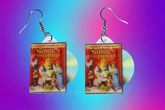 Shrek the Third (2007) DVD 2D detailed Handmade Earrings!
