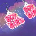 Boy Girl and Girl Boy Pink Bubble Letter Earrings (collaboration with @cursedluver!)