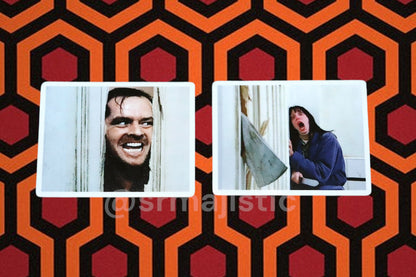 The Shining Movie Wendy and Jack Split Frame Bumper Stickers