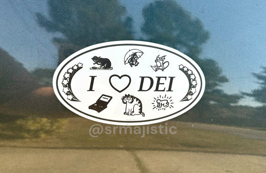 I Love DEI Meme Car Magnet