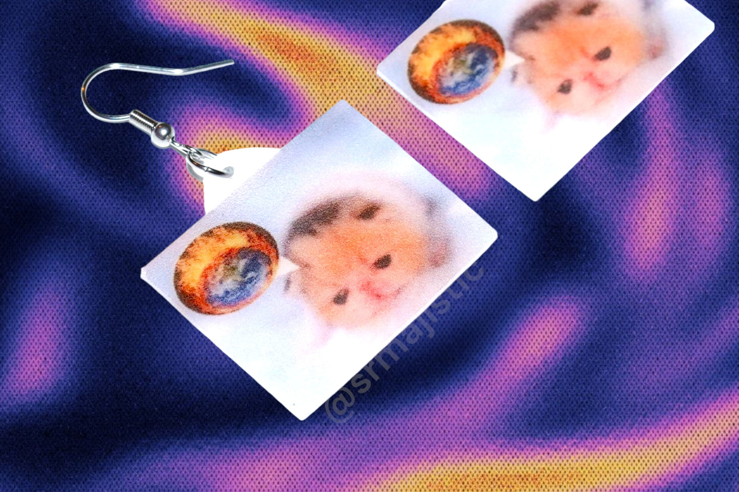 Little Kitten Exploding World Funny Meme Handmade Earrings!