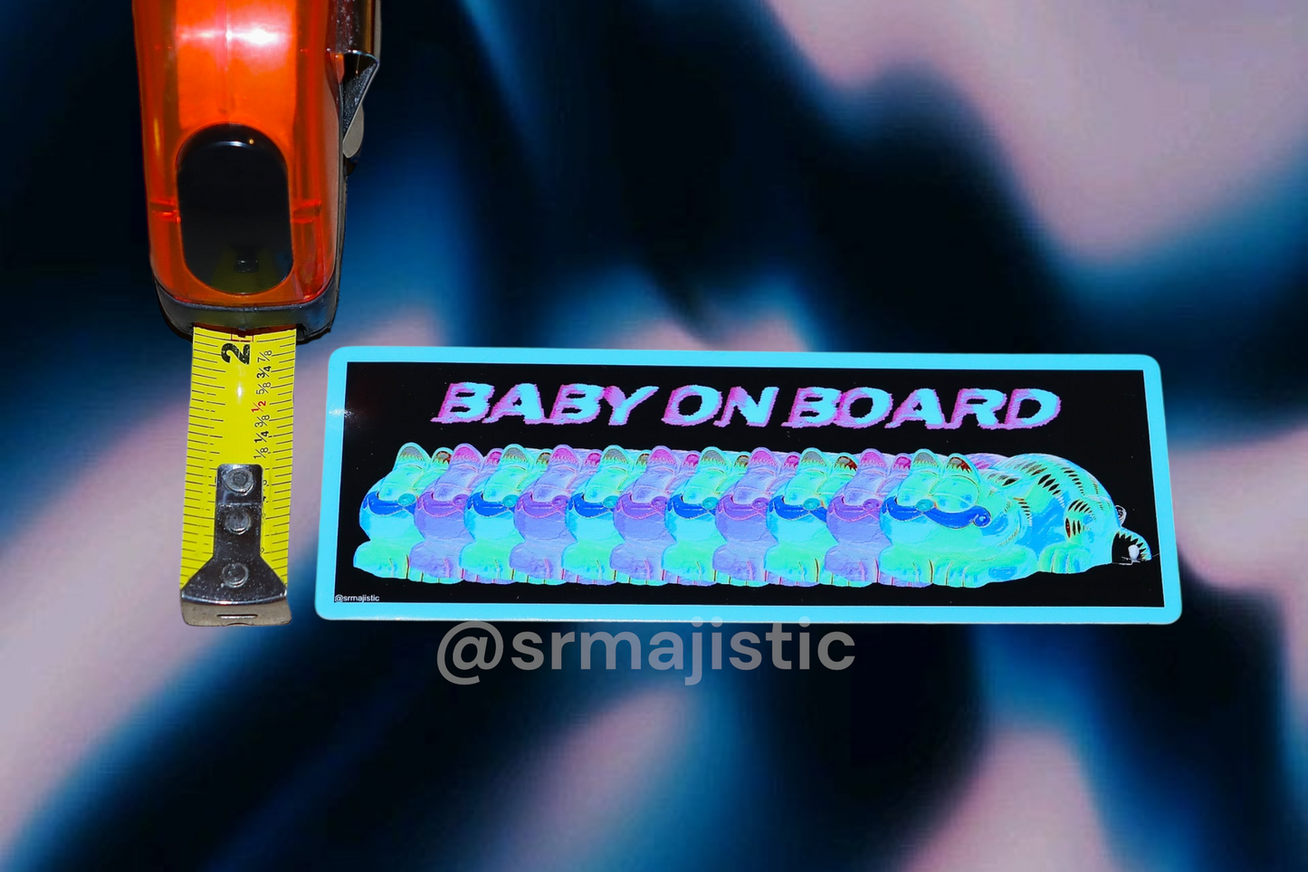 Baby on Board Retro Garfield Phone Meme Bumper Sticker