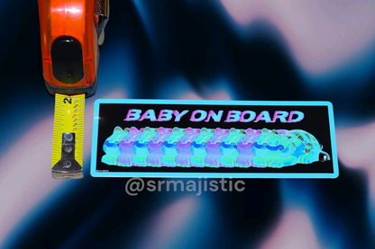 Baby on Board Retro Garfield Phone Meme Bumper Sticker