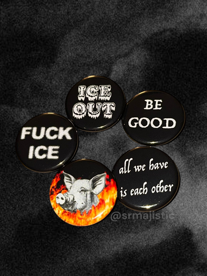 Anti-Ice protest buttons