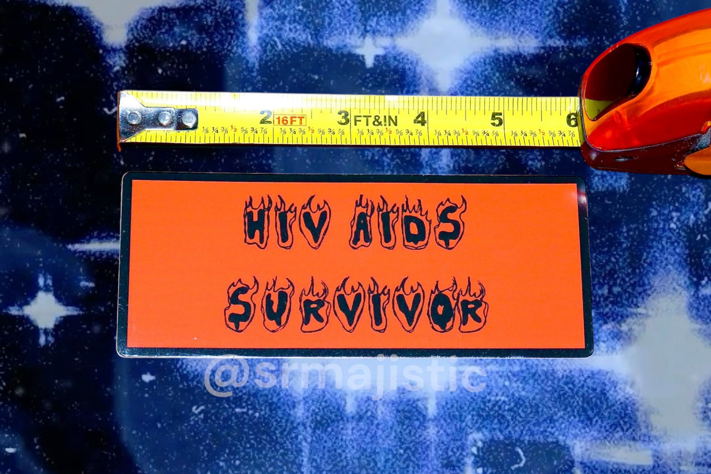 Flame Style Survivor Awareness Bumper Stickers