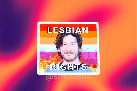 Markiplier Flaming Pride Flag Bumper Stickers