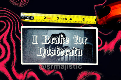I Brake for Nosferatu Meme Car Magnet