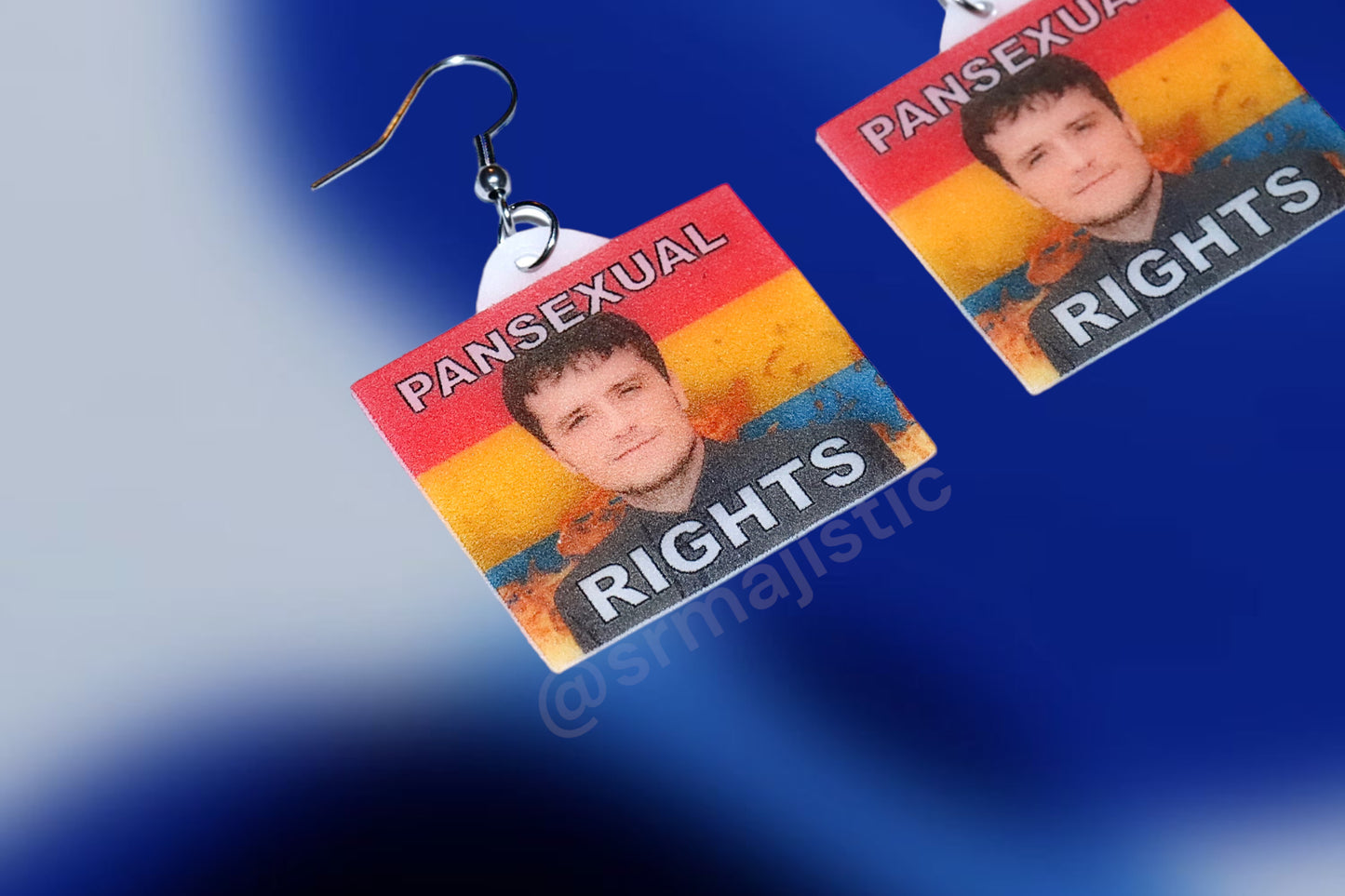 Josh Hutcherson Collection of Flaming Pride Flags Handmade Earrings!