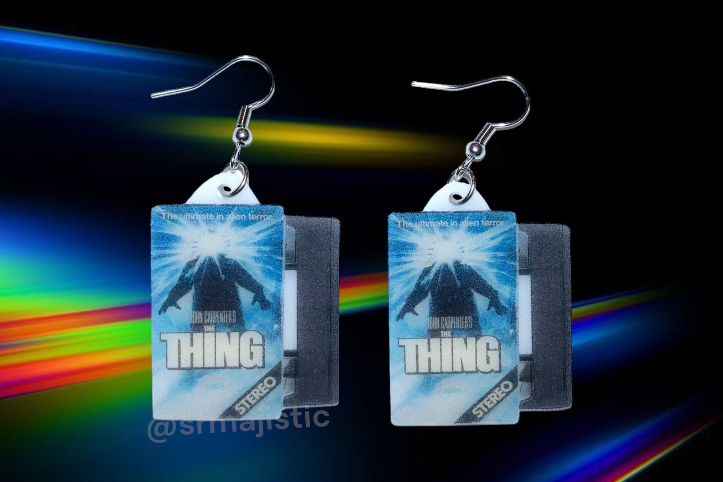 (READY TO SHIP) The Thing (1982) VHS 2D detailed Handmade Earrings!