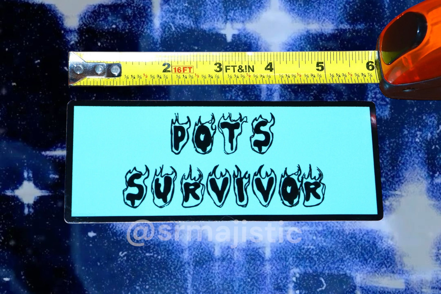 Flame Style Survivor Awareness Bumper Stickers