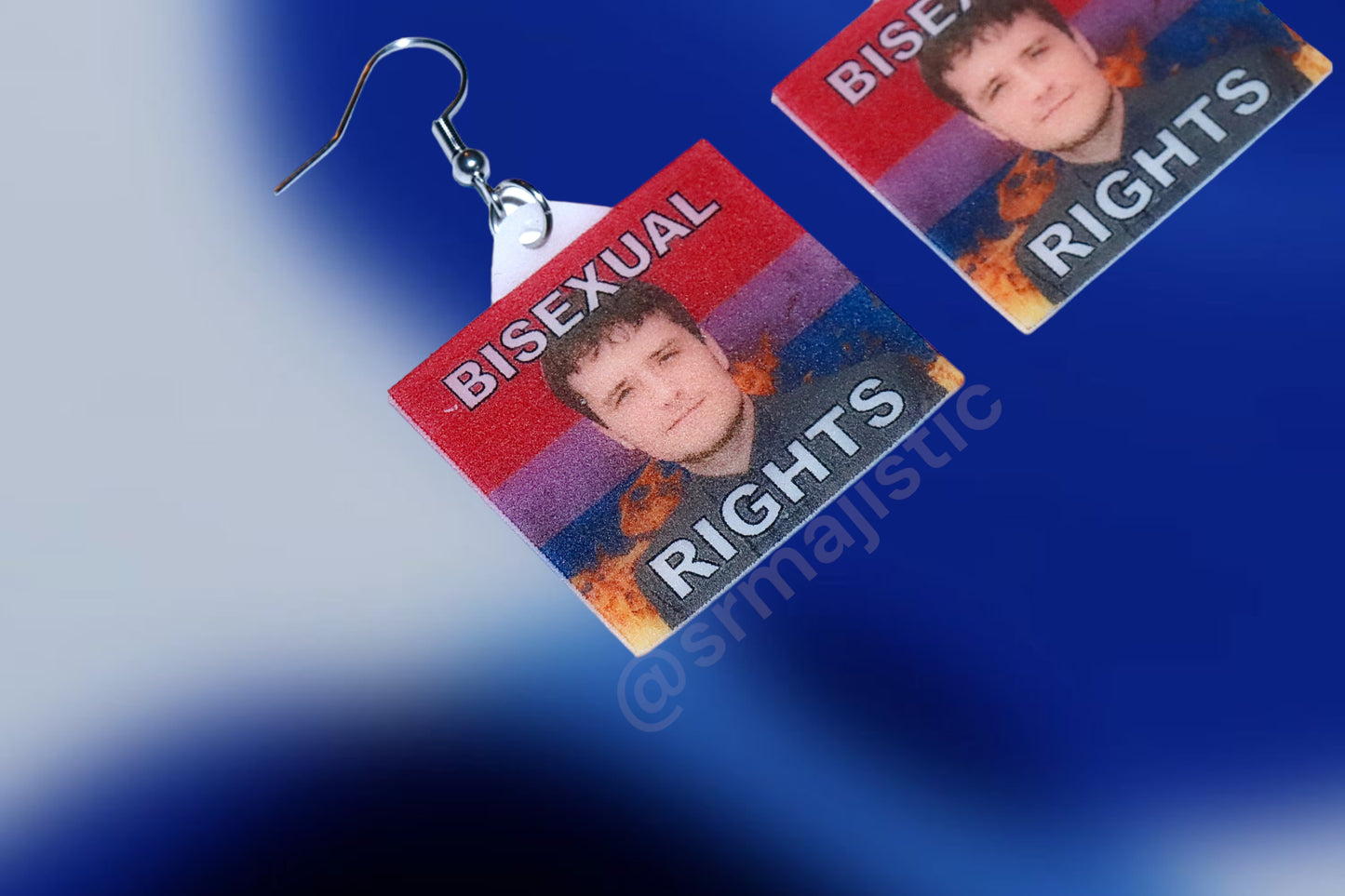 Josh Hutcherson Collection of Flaming Pride Flags Handmade Earrings!