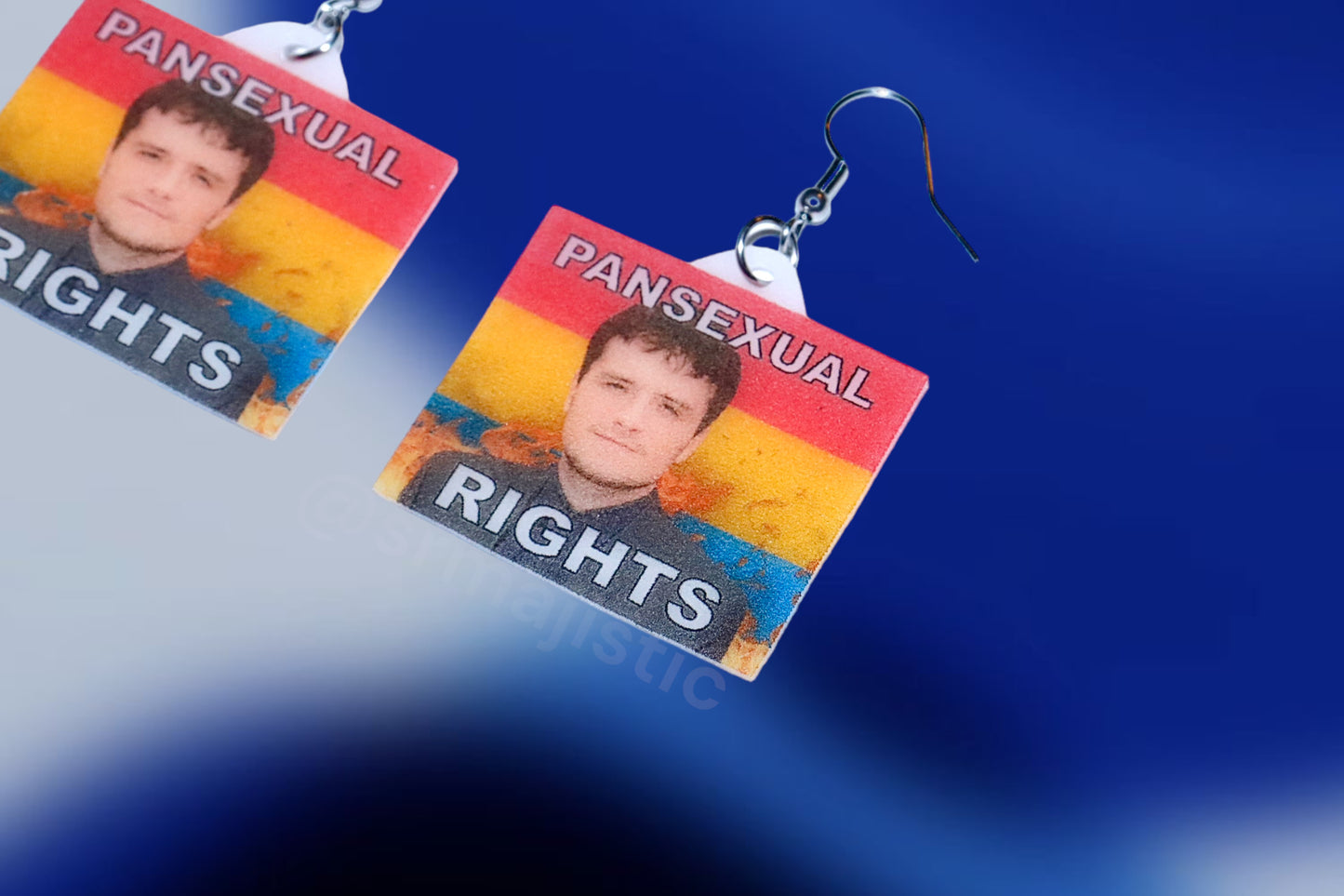 Josh Hutcherson Collection of Flaming Pride Flags Handmade Earrings!