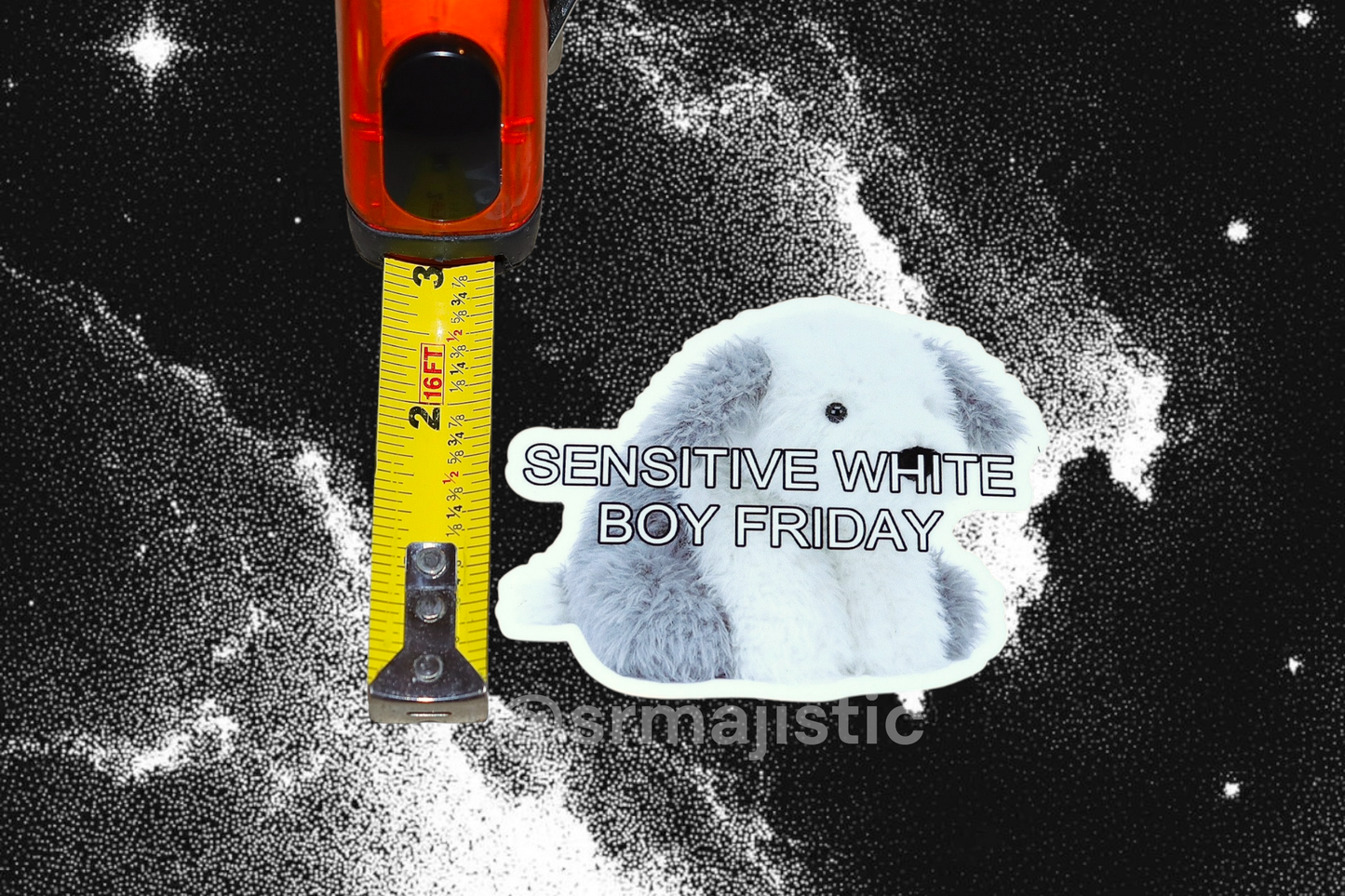 Sensitive White Boy Friday Dog Meme Bumper Sticker