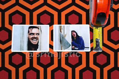 The Shining Movie Wendy and Jack Split Frame Bumper Stickers