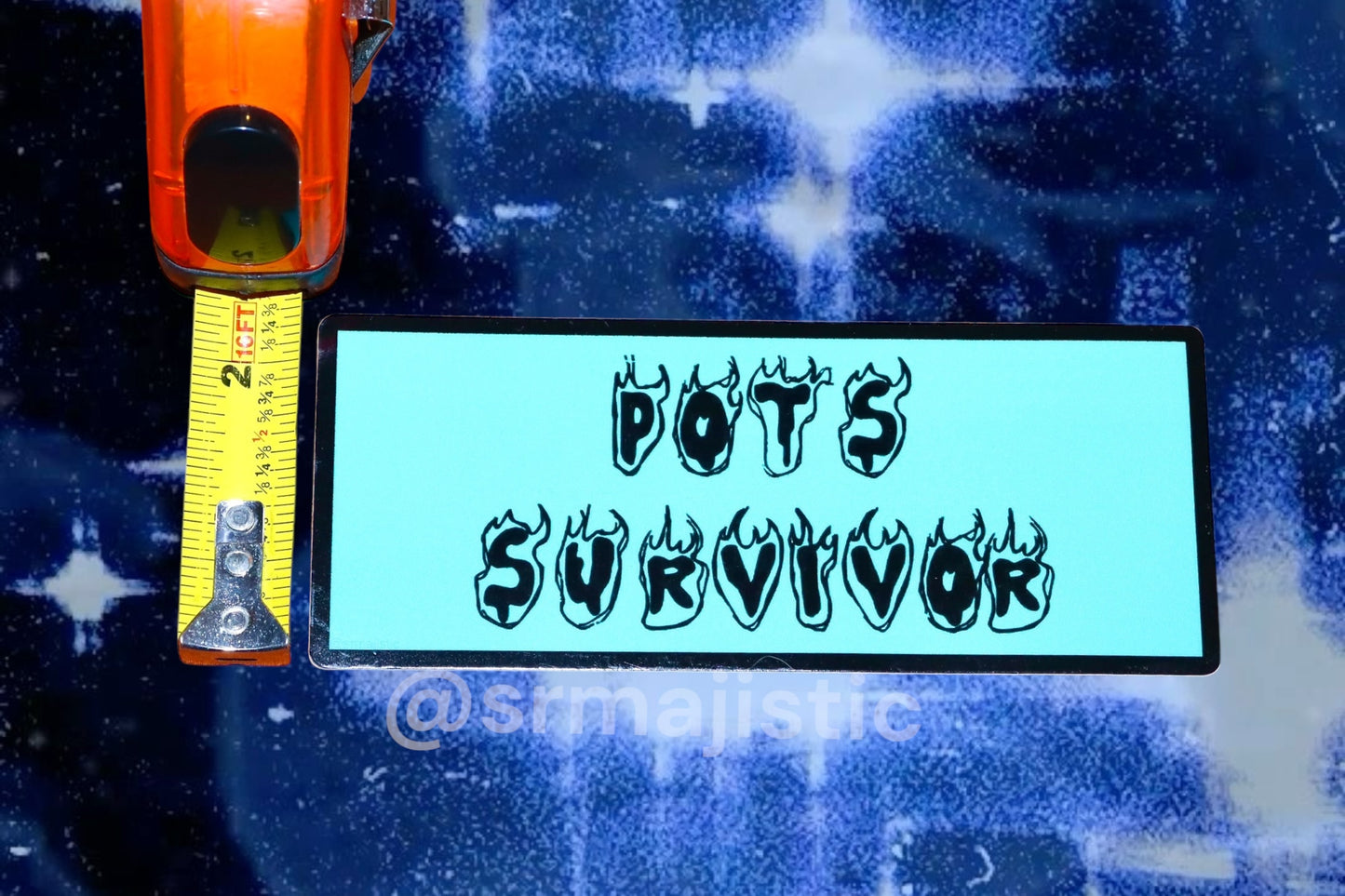 Flame Style Survivor Awareness Bumper Stickers