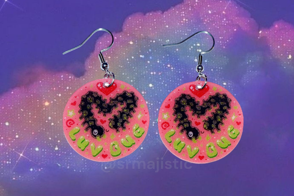 Luv Bug Cute Caterpillar Earrings (collaboration with @cursedluver!)