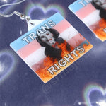Jigsaw / Billy the Puppet Saw Character Collection of Flaming Pride Flags Handmade Earrings!
