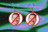I Hate Sal ‘No’ Symbol Impractical Jokers Funny Meme Handmade Earrings!