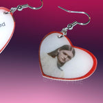 My Beloved Character Locket Hearts 2D detailed Handmade Earrings!