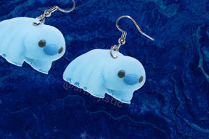 Build a Bear Water Bear Plush 2D Character Handmade Earrings!