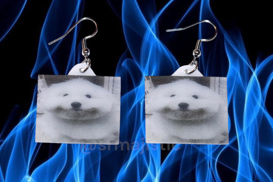 Mulch Dog Meme Funny Handmade Earrings!