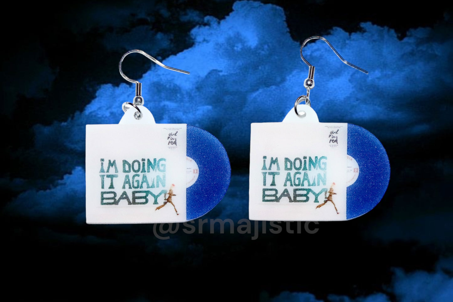 Girl in Red I’m Doing it Again Baby Vinyl Album Handmade Earrings!