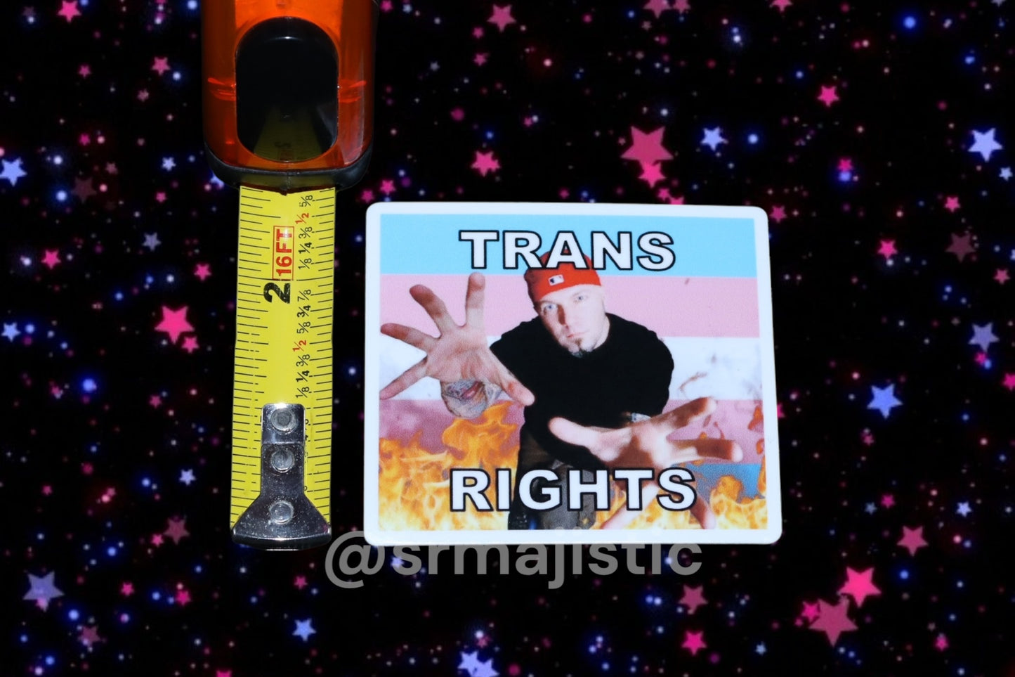 Fred Durst Limp Bizkit Flaming Pride Flag Bumper Stickers