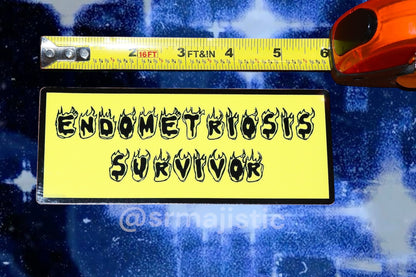 Flame Style Survivor Awareness Bumper Stickers