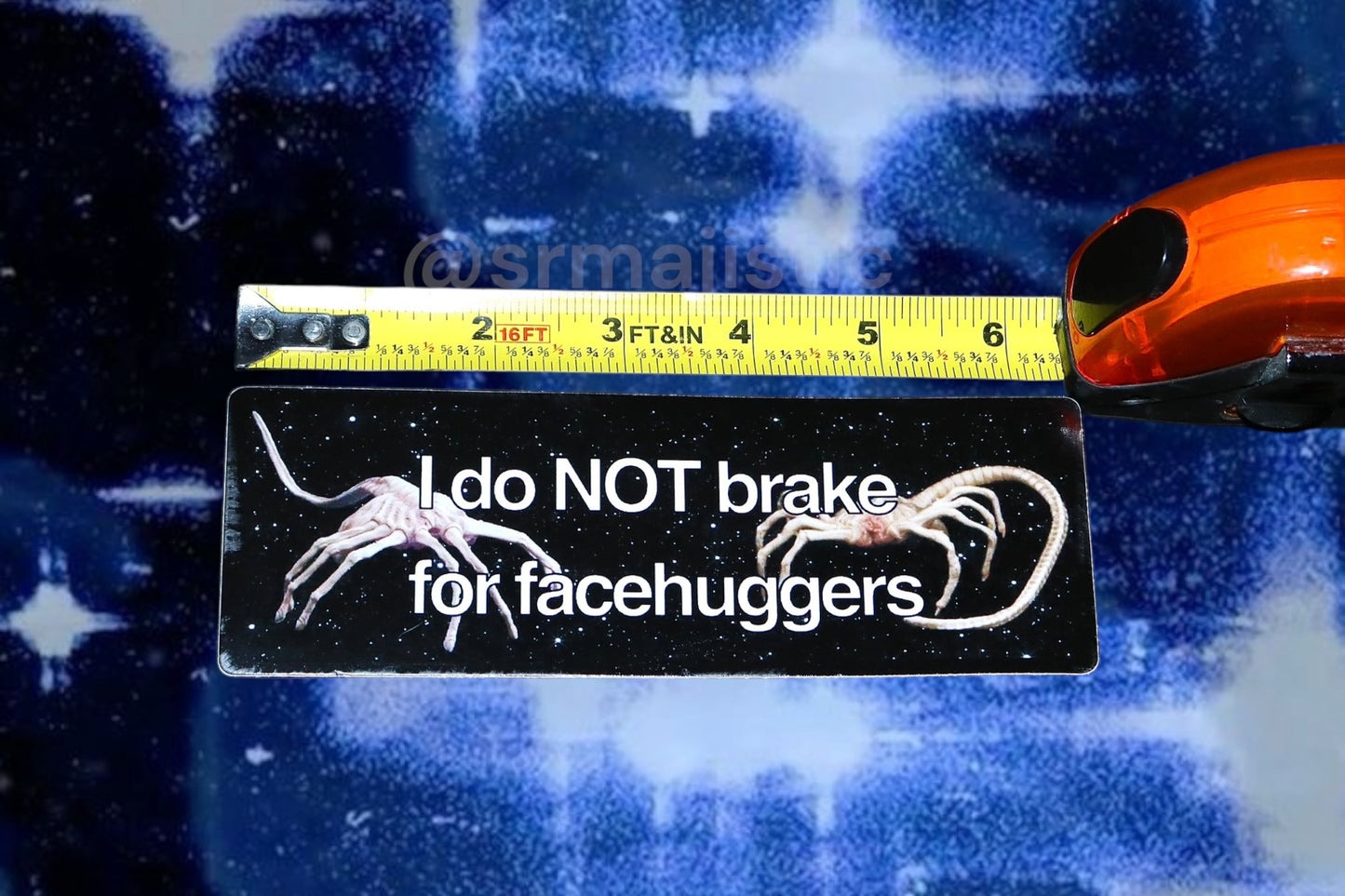 I DO NOT Brake for Facehuggers Alien Movie Bumper Sticker