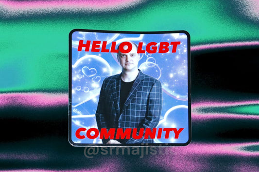 Hello LGBT Community Mike Flanagan Vaporwave Y2K Bumper Sticker
