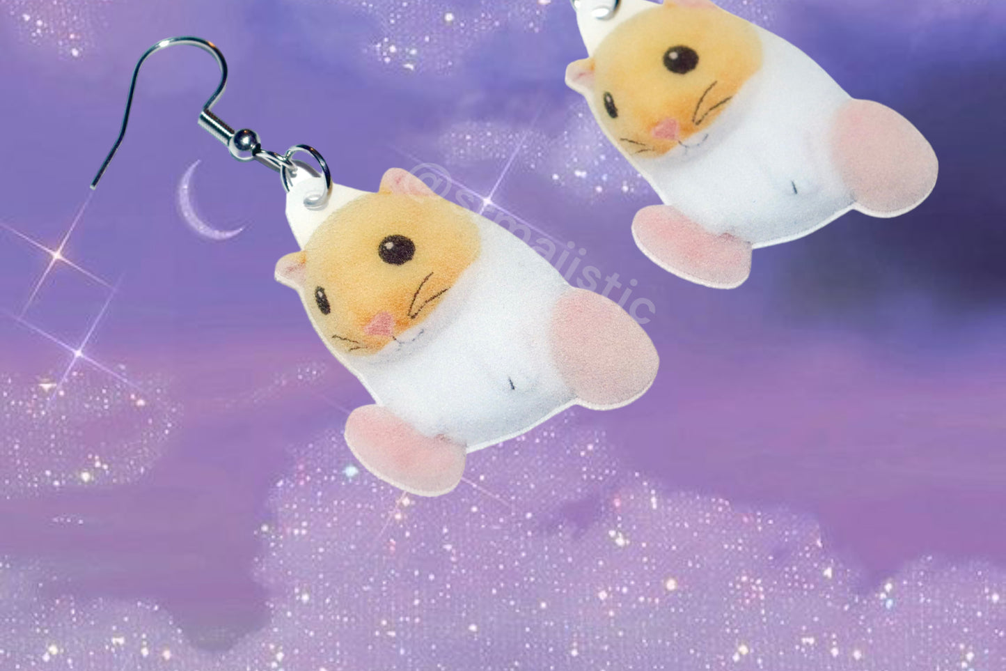 Rick the Hamster Kirby Character Handmade Earrings!